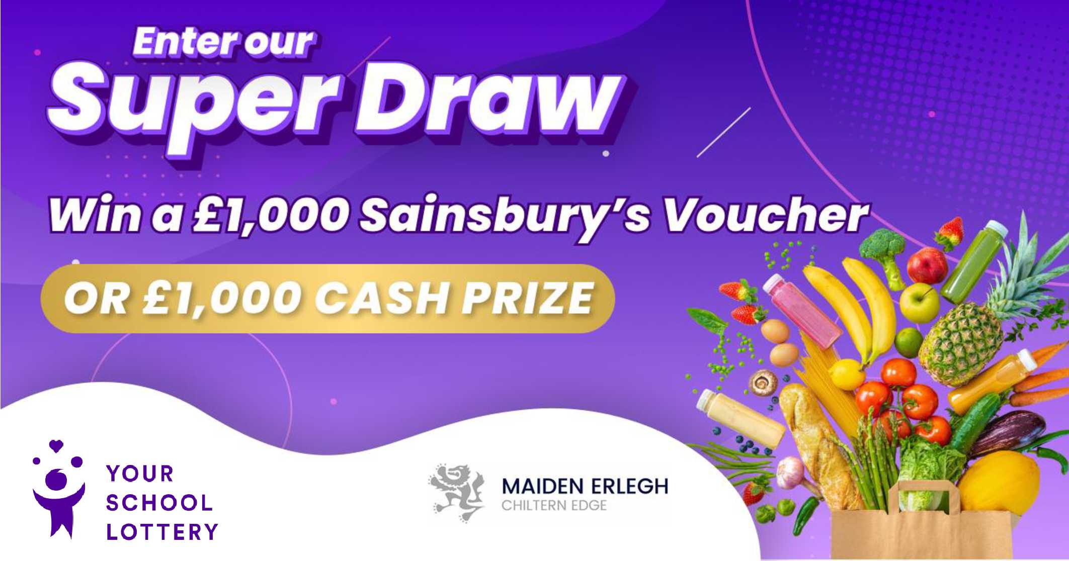 Support Maiden Erlegh Chiltern Edge when you play Your School Lottery