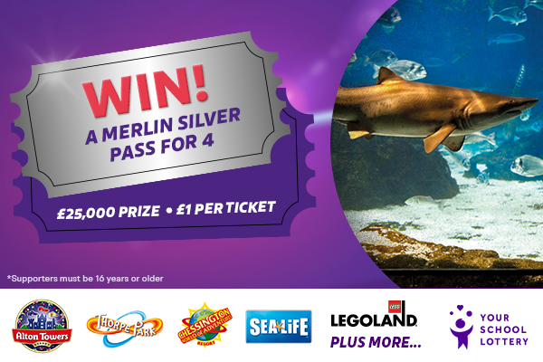 win a merlin silver pass for 4 with your school lottery this april