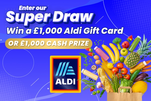 win a £1,000 aldi gift card in your school lottery's january super draw